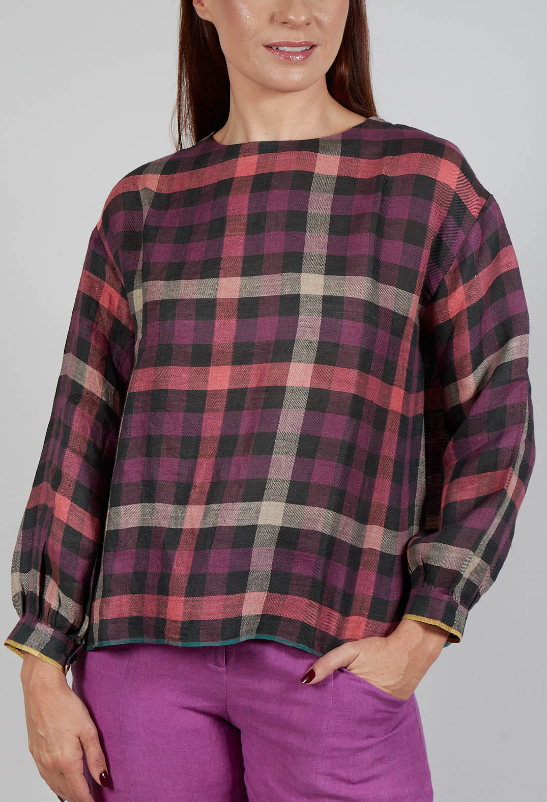 Palm Top in Purple Multicolour