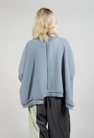 Panelled Knit Jumper in Grey