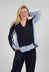 Panelled Stripe Shirt in Dark Navy and Off White