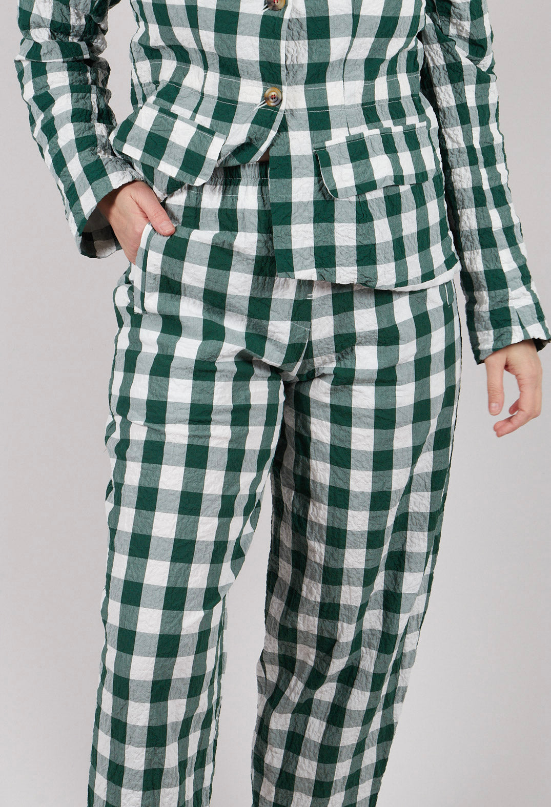 Paris Trousers in Green Check