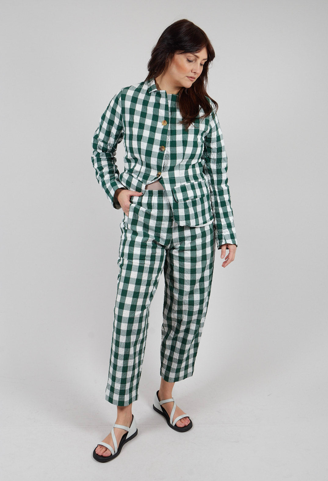 Paris Trousers in Green Check