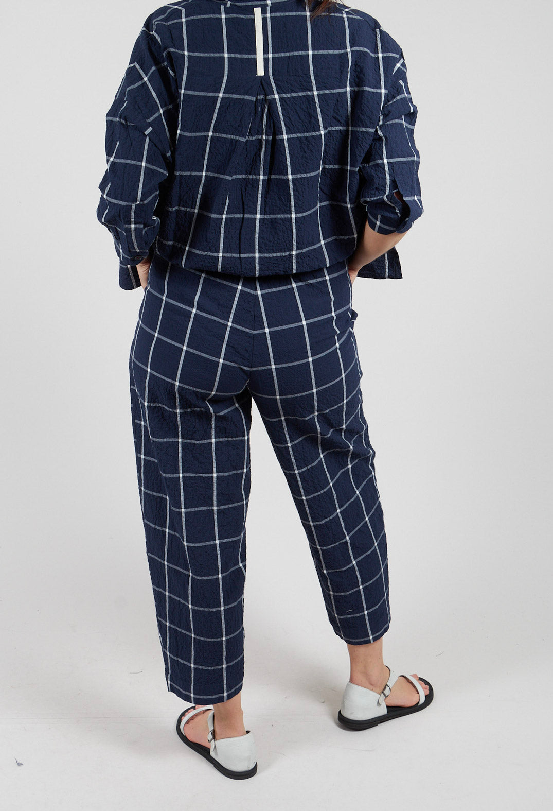 Paris Trousers in Navy Check