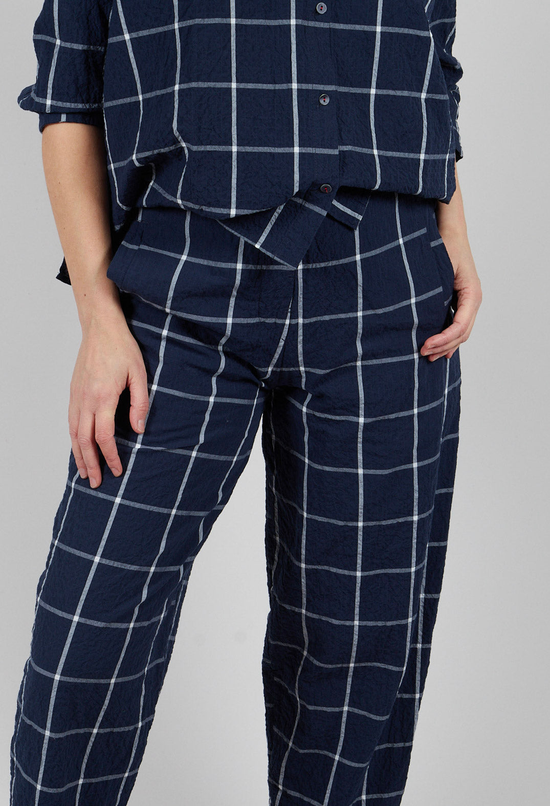 Paris Trousers in Navy Check