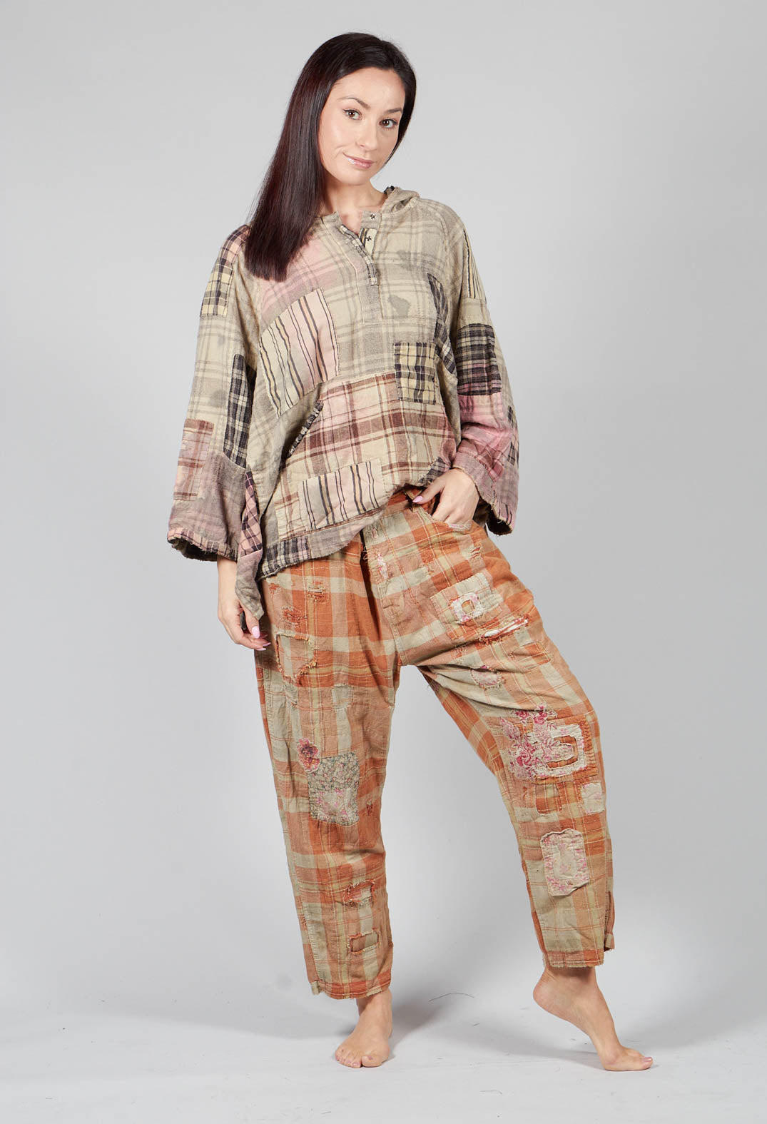 Patchwork Crossroads Pants in Carmel