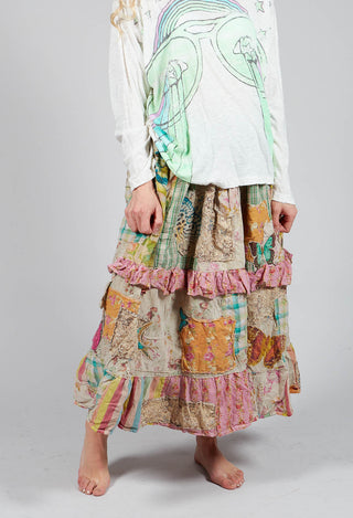 Patchwork Pixie Ruffle Skirt in Butterfly Collection