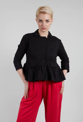 Peplum Jacket in Black