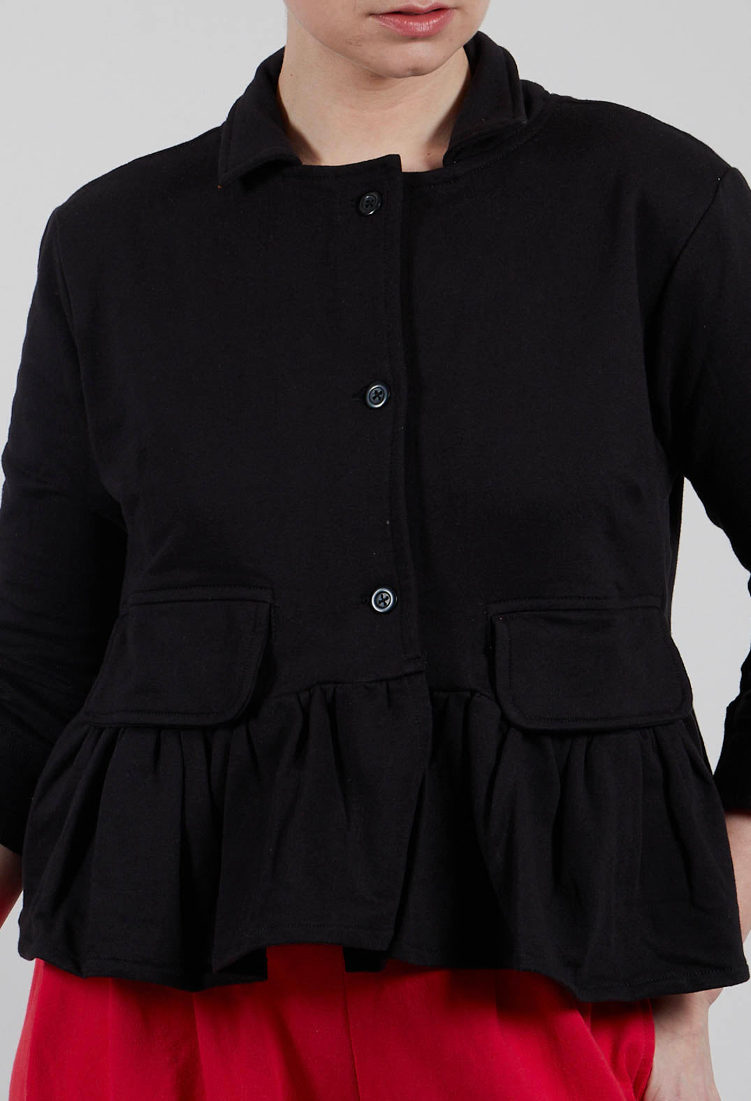 Peplum Jacket in Black