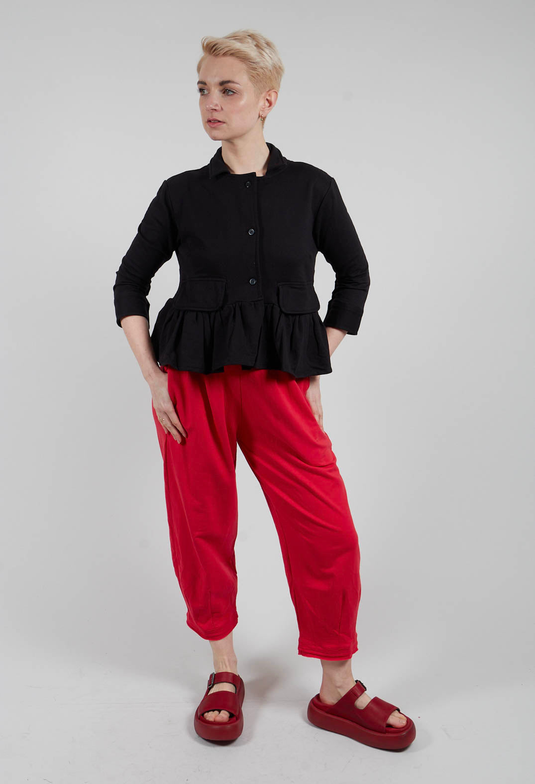 Peplum Jacket in Black