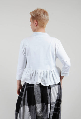 Peplum Jacket in White