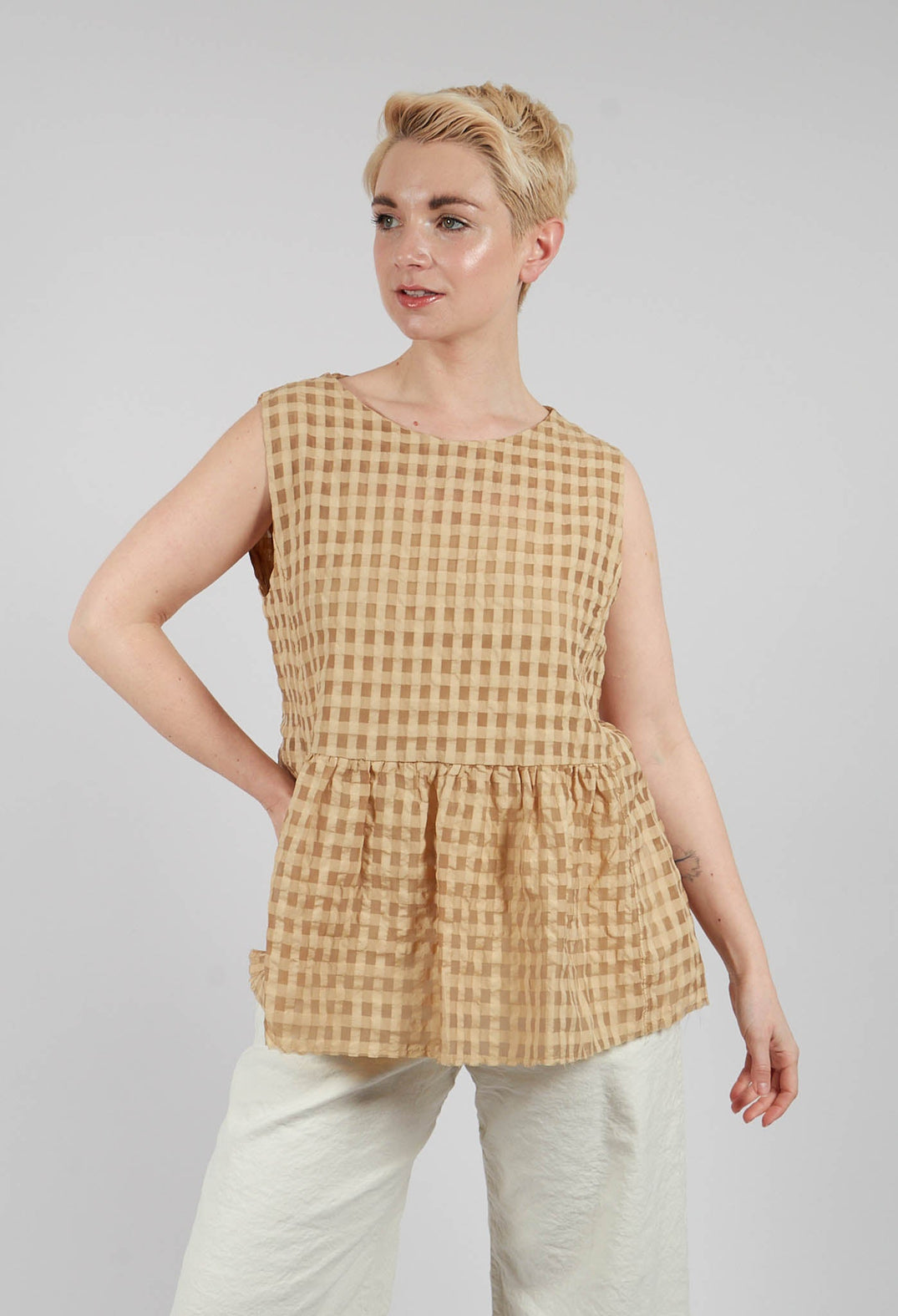 Peplum Vest Top in Juta