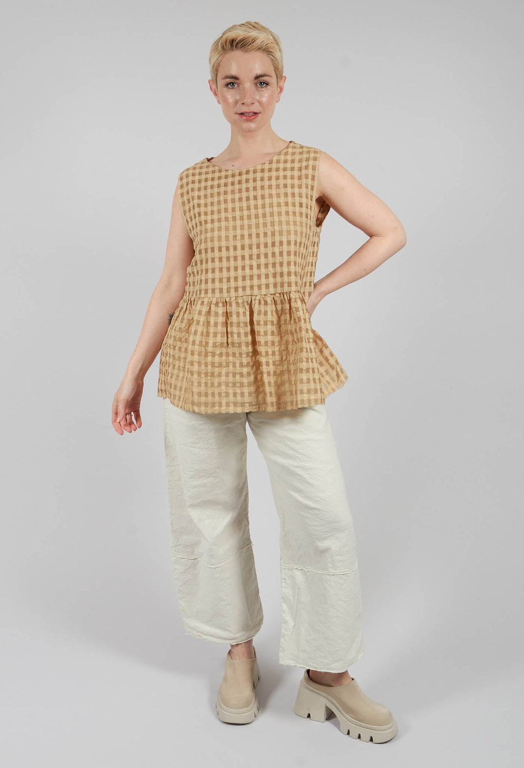 Peplum Vest Top in Juta
