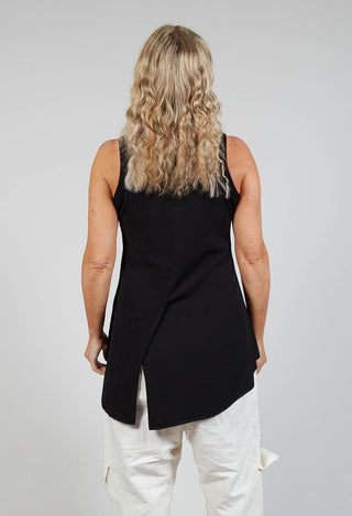 Peplum Vest in Black