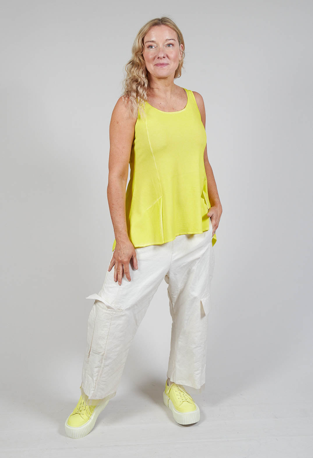 Peplum Vest in Lilly Cloud