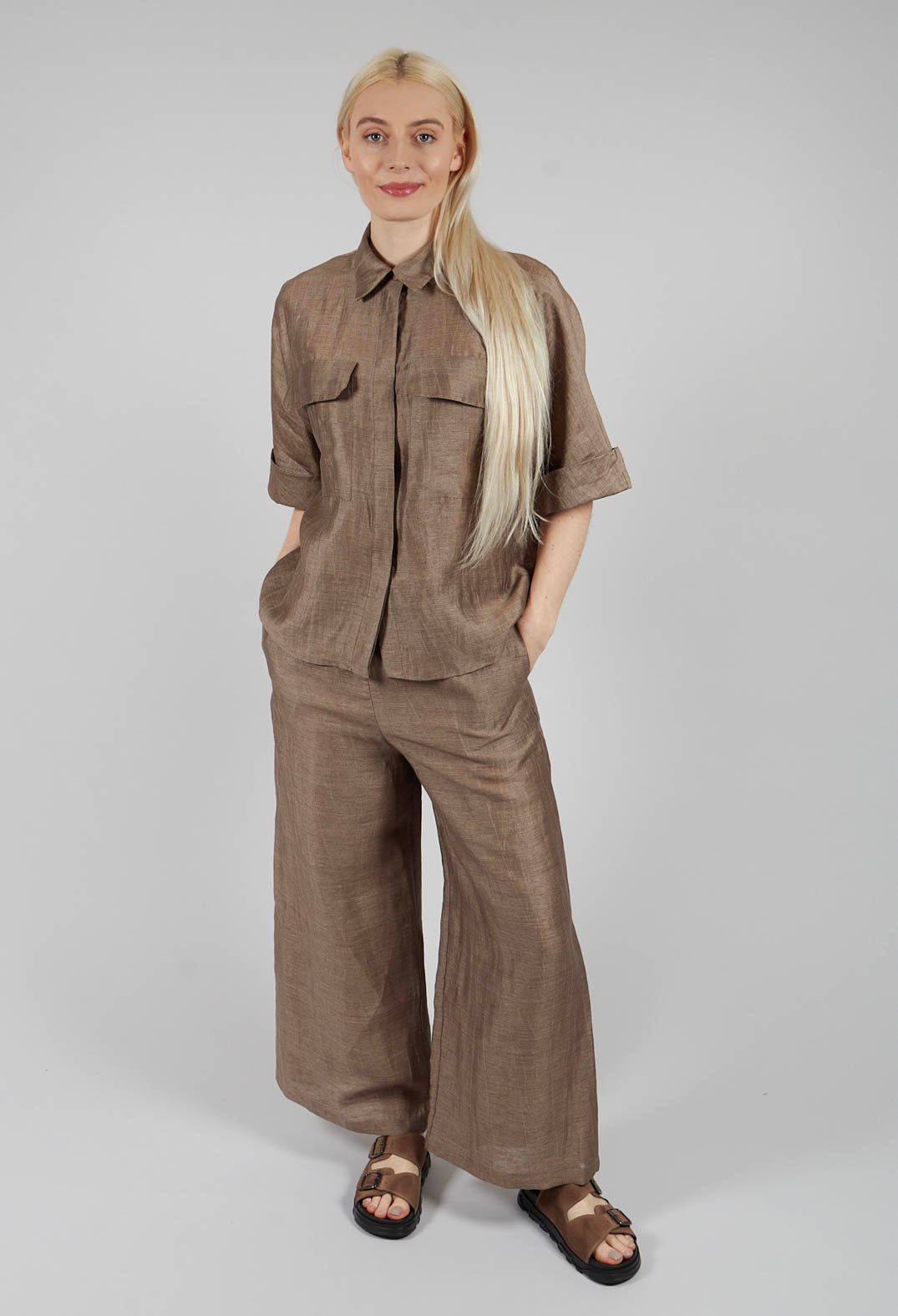 Pinces Plain Trousers in Marmotta
