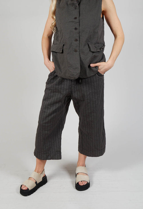 Pinstriped W&S Trousers in Antracite