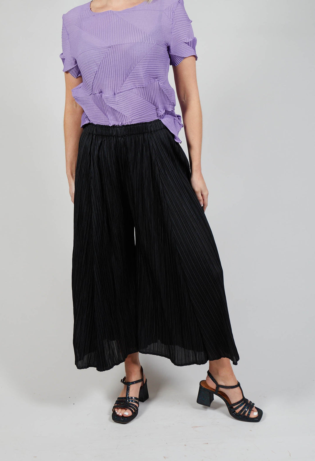 Pleat Culotte in Black