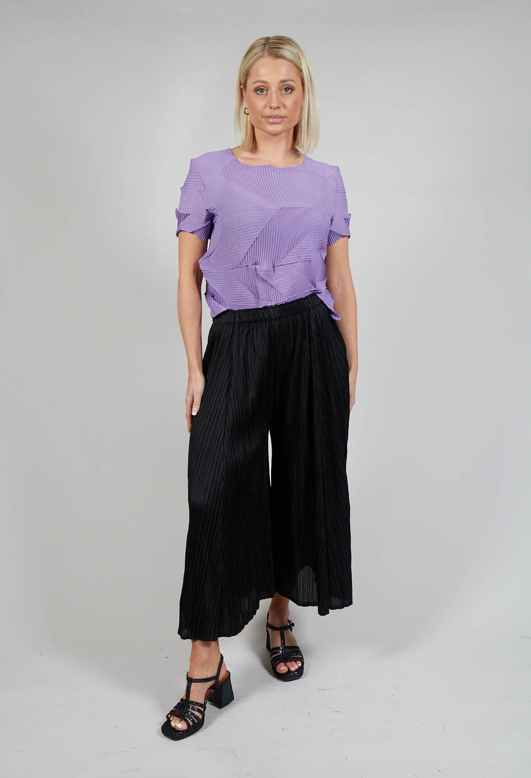 Pleat Culotte in Black