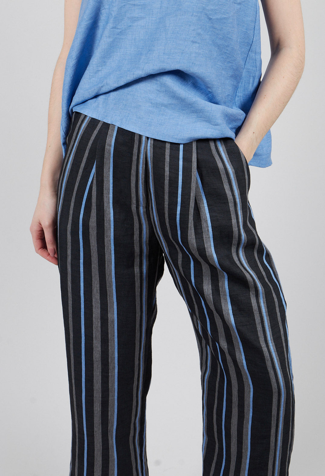 Pleat Front Trousers in Riga Sky
