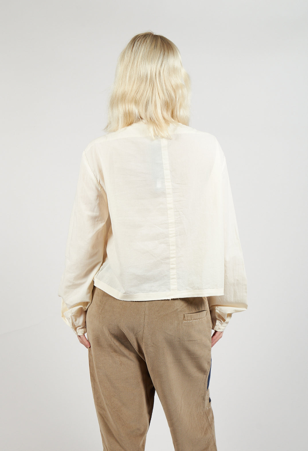 Pleat Shirt in Cream