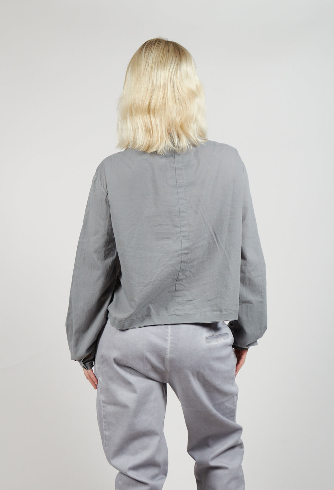 Pleat Shirt in Slate