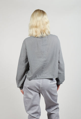 Pleat Shirt in Slate