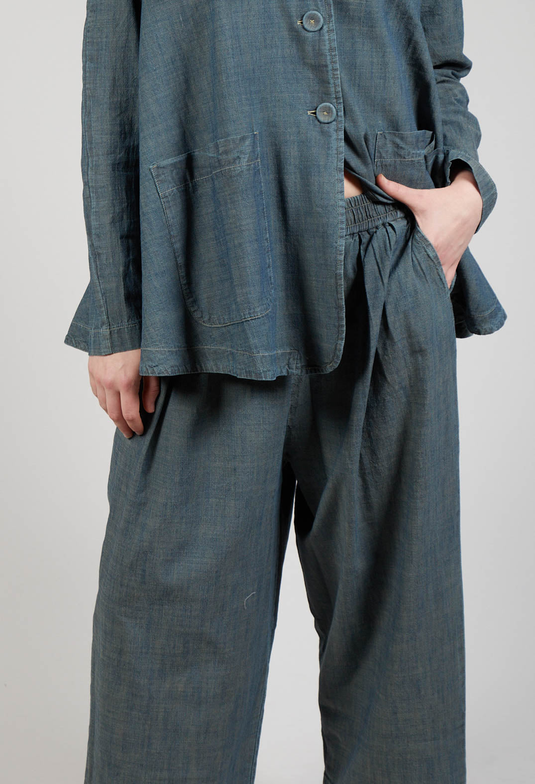 Pleated Culottes in Sage