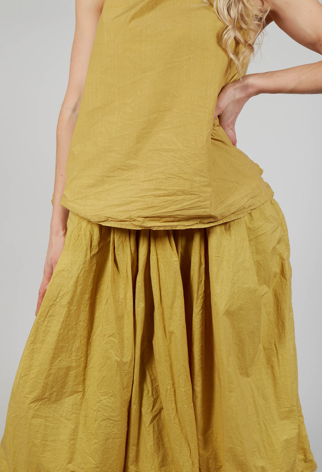 Pleated Long Skirt TC in Sun Yellow