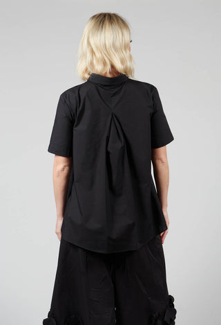 Pleated Shirt in Black
