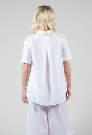 Pleated Shirt in White