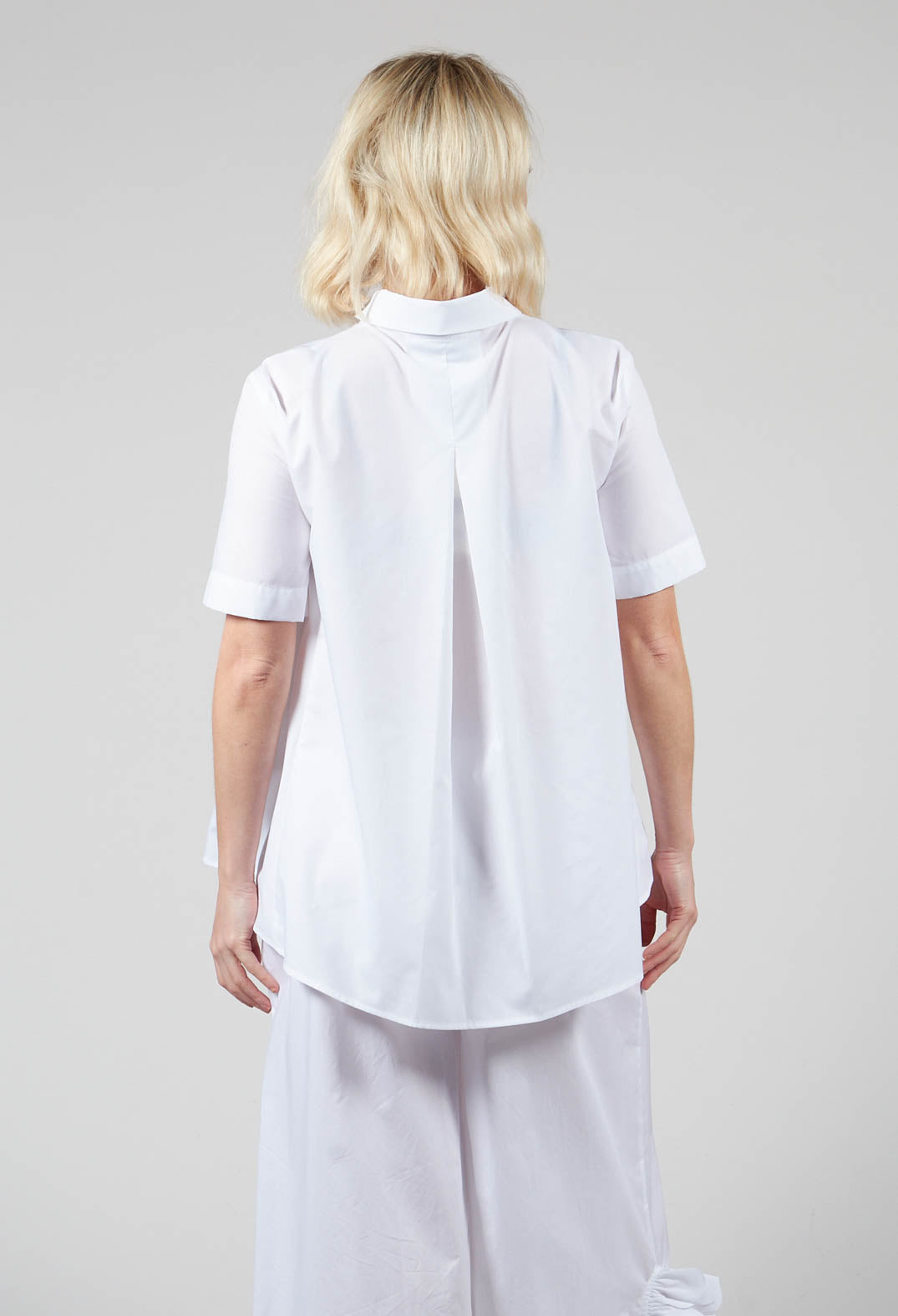 Pleated Shirt in White