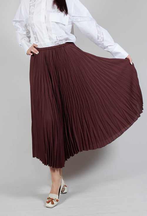 Pleated Skirt in Cocoa