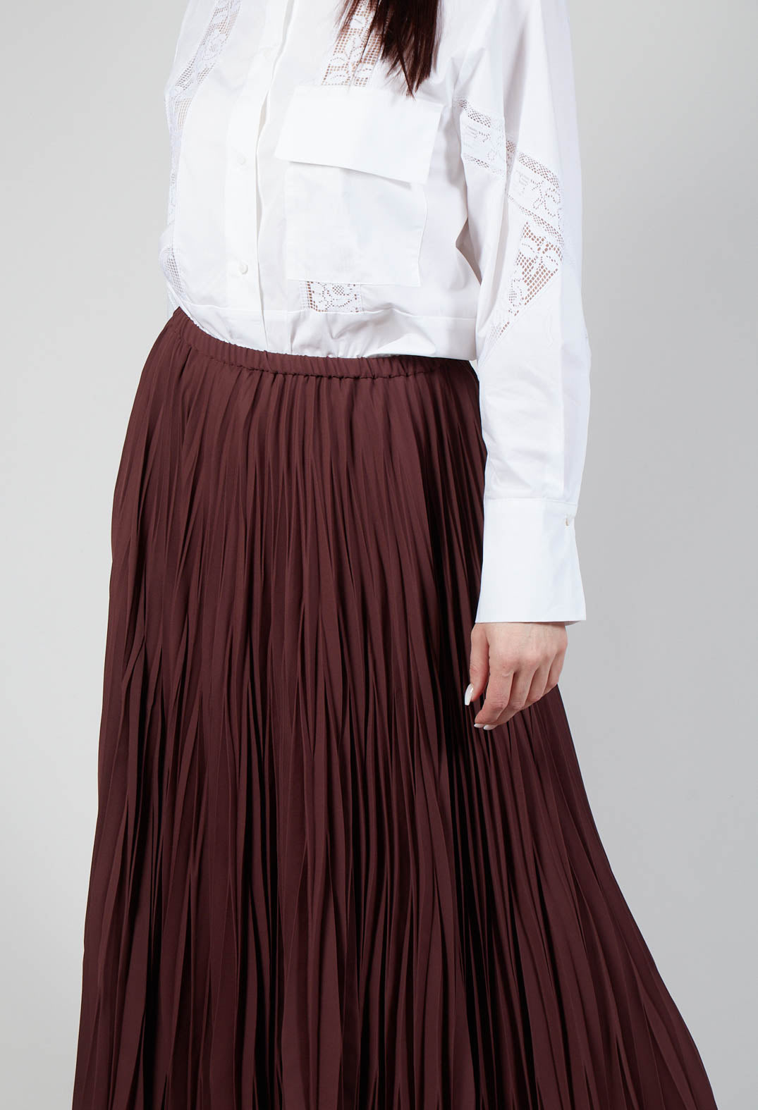 Pleated Skirt in Cocoa