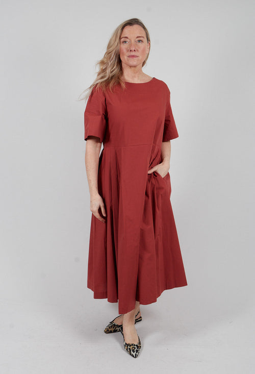 Pleated Skirt in Marsala