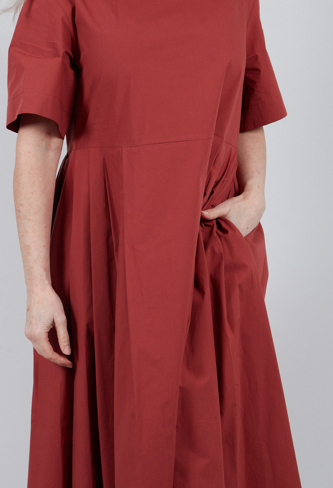 Pleated Skirt in Marsala
