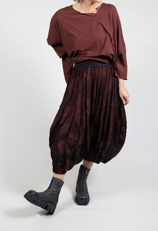 Pleated Trousers in Rust