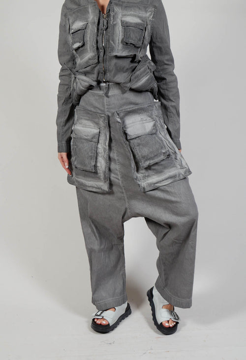 Pocket Cargo Trousers in C.Coal 70% Cloud