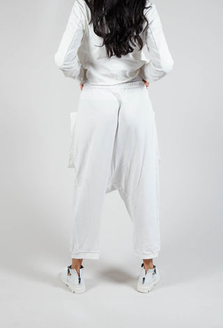 Pocket Drop-Crotch Pants in Starwhite