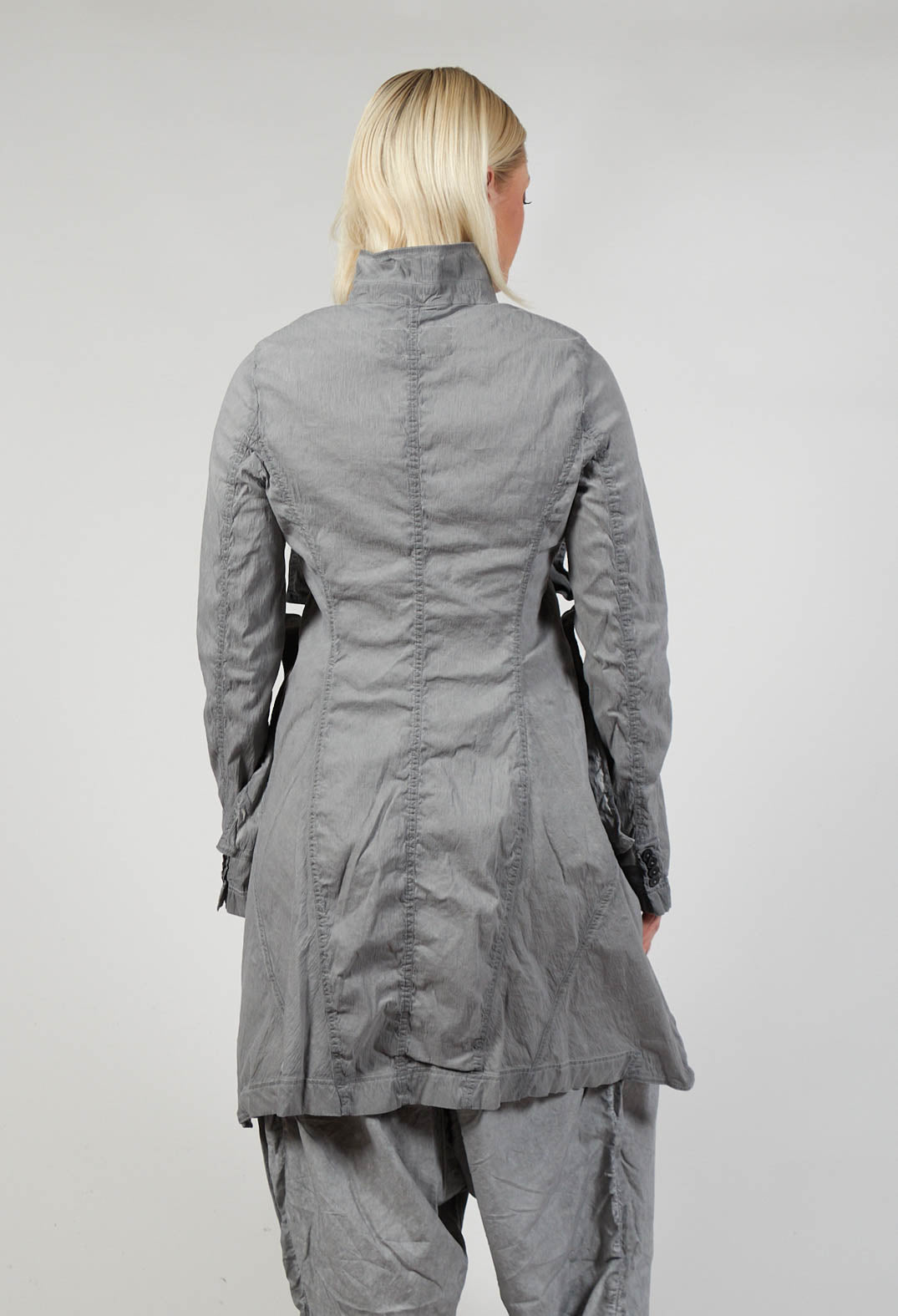 Pocket Overcoat in C.Coal 70% Cloud