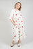 Polka Dot Smock Dress in Pois Rosso