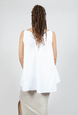Pop Top Vest in White