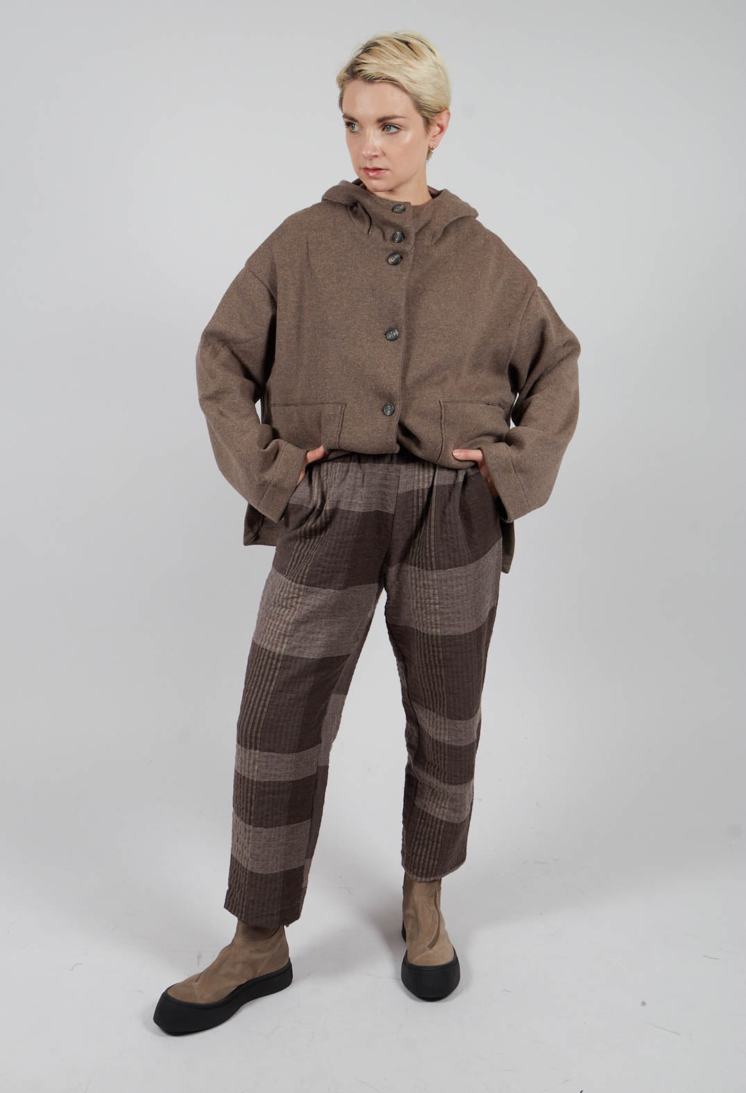 Preciso S Tsant Check Trousers in Rinde