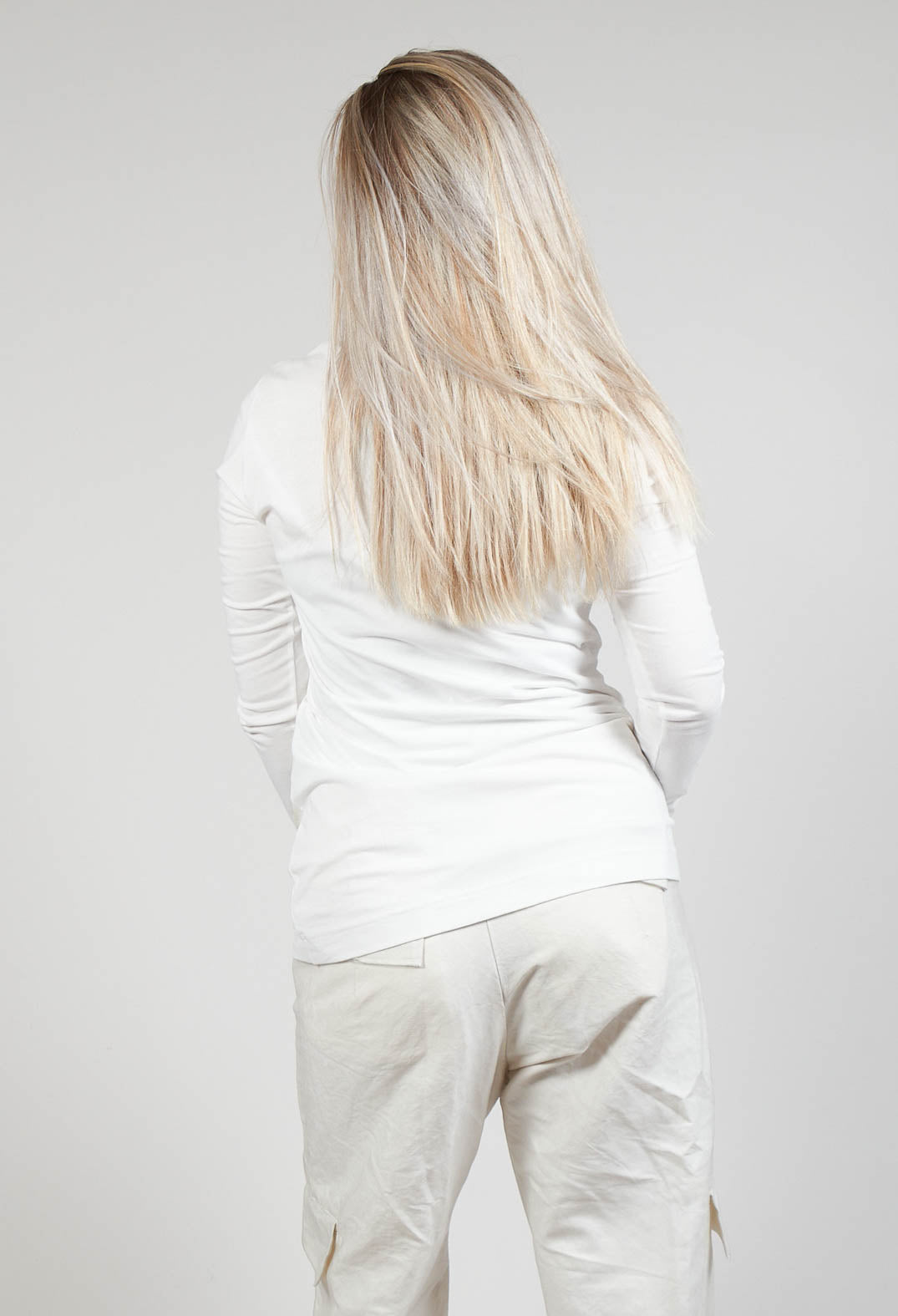 Printed Long Sleeve Top in Spec Handpaint