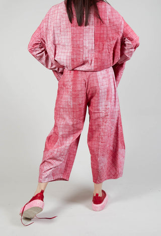 Pull On Balloon Style Trousers in Placed Chili Print