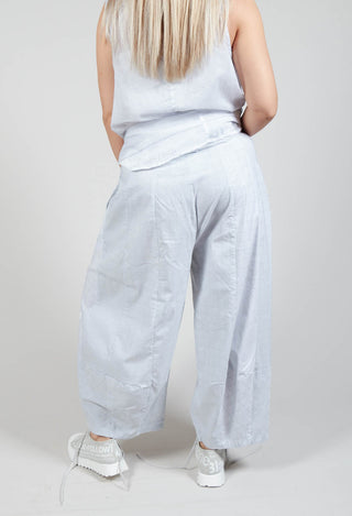 Pull On Balloon Style Trousers in Placed Grey Print