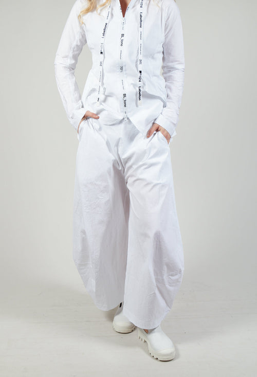 Pull On Balloon Trousers in White