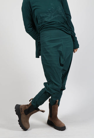 Pull On Drop Crotch Trousers in Forest