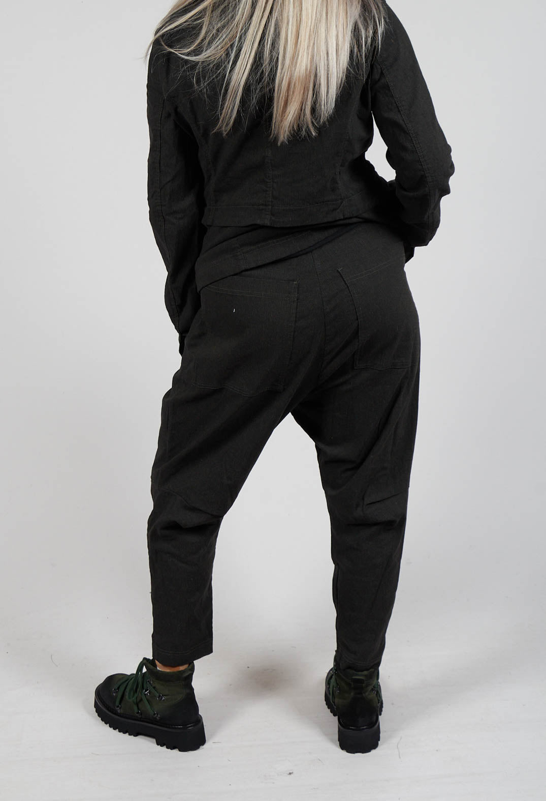 Pull On Drop Crotch Trousers in Jungle Stripe