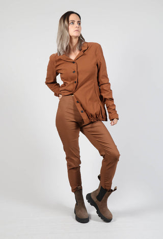 Pull On Skinny Leg Trousers in Brick