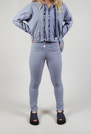 Pull On Slim Fit Trousers in Azur Check