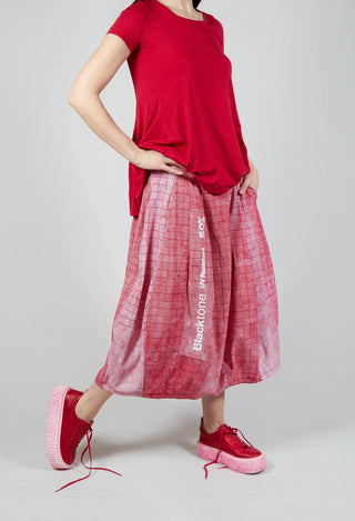 Pull On Tulip Skirt in Placed Chili Print